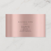 Rose Gold Frühporale Rahmen Lux Kupfer Peach Visitenkarte (Rückseite)