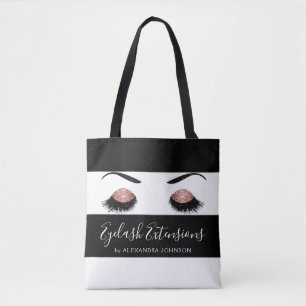 Rose Gold Funkelnd Glitzer Eyelash Extensions Tasche