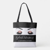 Rose Gold Funkelnd Glitzer Eyelash Extensions Tasche (Rückseite)