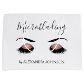 Rose Gold Funkelnd Glitzer Moderne Mikroblende Große Geschenktüte (Vorderseite)