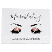 Rose Gold Funkelnd Glitzer Moderne Mikroblende Große Geschenktüte (Rückseite)