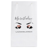 Rose Gold Funkelnd Glitzer Moderne Mikroblende Kleine Geschenktüte (Vorderseite)