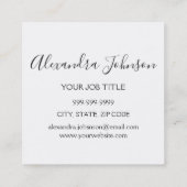 Rose Gold Funkelnd Glitzer Moderne Mikroblende Quadratische Visitenkarte (Rückseite)