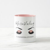 Rose Gold Funkelnd Glitzer Moderne Mikroblende Tasse (Zentrum)