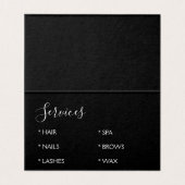 Rose Gold Funkelnd Glitzer Moderne Mikroblende Visitenkarten (Innenseite Aufgefaltet)