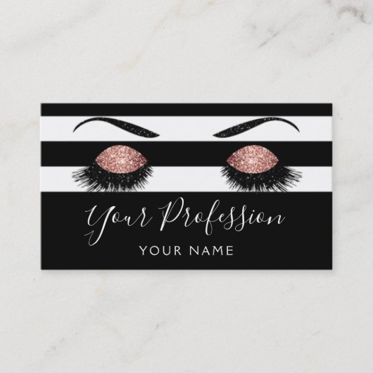 Rose Gold Funkelnd Glitzer Moderne Schönheit Visitenkarte (Vorderseite)