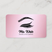 Rose Gold für Brows und Lashes Visitenkarte (Vorderseite)