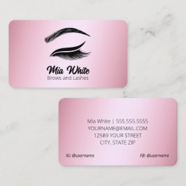 Rose Gold für Brows und Lashes Visitenkarte