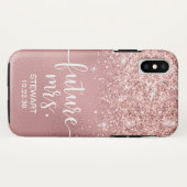 Rose Gold Future Glitzer Case-Mate iPhone Fall Hülle (Rückseite (Horizontal))