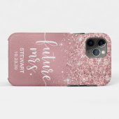 Rose Gold Future Glitzer Case-Mate iPhone Fall Hülle (Rückseite (Horizontal))
