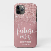 Rose Gold Future Glitzer Case-Mate iPhone Fall Hülle (Rückseite)