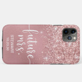 Rose Gold Future Glitzer Case-Mate iPhone Fall Hülle (Rückseite (Horizontal))