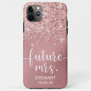 Rose Gold Future Glitzer Case-Mate iPhone Fall Hülle