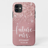 Rose Gold Future Glitzer Case-Mate iPhone Fall Hülle (Rückseite)