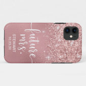 Rose Gold Future Glitzer Case-Mate iPhone Fall Hülle (Rückseite (Horizontal))