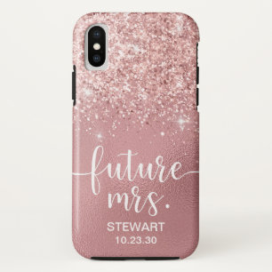 Rose Gold Future Mrs Glitter Case-Mate iPhone Hüll Hülle