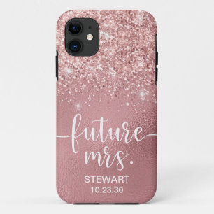 Rose Gold Future Mrs Glitter Case-Mate iPhone Hüll Hülle