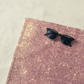 Rose Gold Galaxy Imitate Weltraumsparkel Strandtuch (Beispiel)