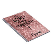 Rose Gold Gebet Journal Der Herr ist meine Stärke Notizblock (Rechte Seite)