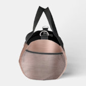 Rose Gold gebürstetes Schwarzes Script Monogram Duffle Bag (Rechts)