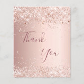 Rose Gold Geburtstag Dankeschön Karte (Vorderseite)