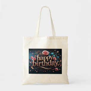 Rose Gold Geburtstag luxuriös elegant extravagant Tragetasche
