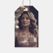 Rose Gold Geburtstags-Dankeschön Geschenkanhänger (Vorderseite)