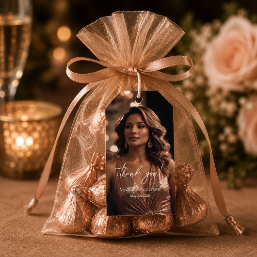 Rose Gold Geburtstags-Dankeschön Geschenkanhänger