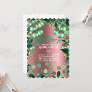 Rose Gold Geburtstagseinladungsvorlage: Lass uns f Einladung