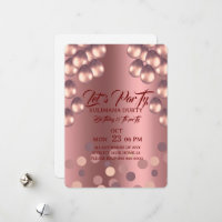 Rose Gold Geburtstagseinladungsvorlage: Lass uns f