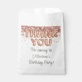 Rose Gold Geburtstagsparty Geschenktütchen (Vorderseite)