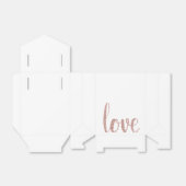 Rose Gold Gefälligboxen, Liebe, glänzende Schrift Geschenkschachtel (Ungefaltet)