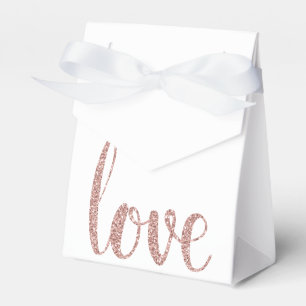 Rose Gold Gefälligboxen, Liebe, glänzende Schrift Geschenkschachtel