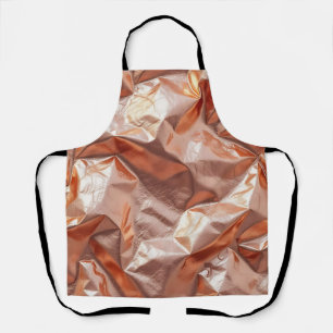 Rose Gold gekraustes Metallfolie Luxus Schürze