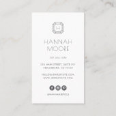 Rose Gold Gem Monogram Logo | Schmuck Visitenkarte (Rückseite)