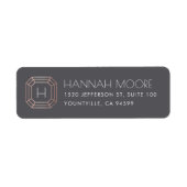 Rose Gold Gemstone Monogram Rücksendeadresse (Vorne)