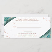 Rose Gold Geode für aquamarine und Imitate | Gesch (Rückseite)