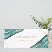 Rose Gold Geode für aquamarine und Imitate | Gesch (Stehend Vorderseite)