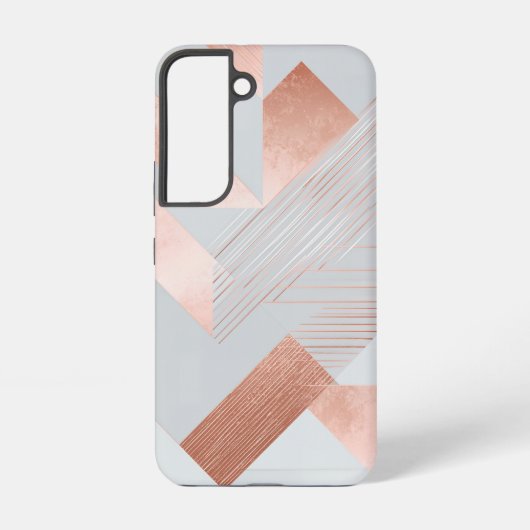 Rose Gold Geometric Abstract Pattern Samsung Galaxy Hülle (Rückseite)