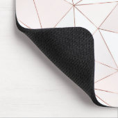 Rose Gold Geometric Abstrakt Pattern Monogram Mousepad (Ecke)