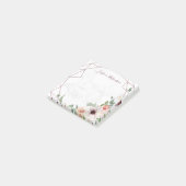 Rose Gold Geometric Floral Bohemisch Personalisier Post-it Klebezettel (angewinkelt)