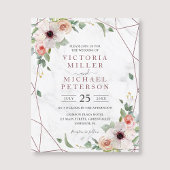 Rose Gold Geometric Floral Bohemisch Wedding