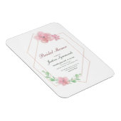 Rose Gold Geometric Floral Brautparty Magnet (Rechte Seite)