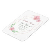 Rose Gold Geometric Floral Brautparty Magnet (Linke Seite)