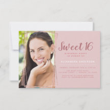 Rose Gold Geometric Foto Sweet 16 Geburtstag