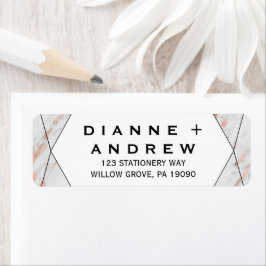 Rose Gold Geometric Marble Wedding