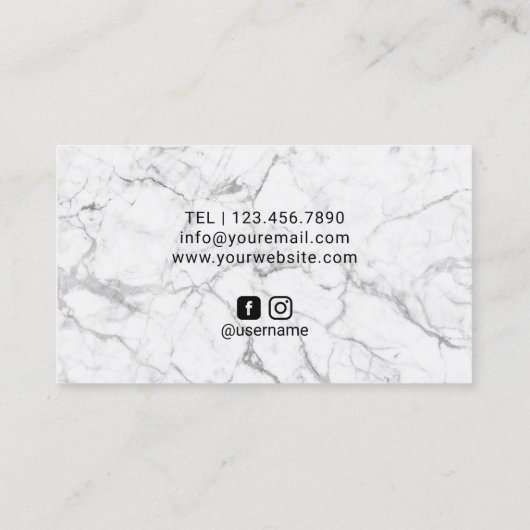 Rose Gold Geometric Modern Black Glitzer Salon Visitenkarte (Rückseite)