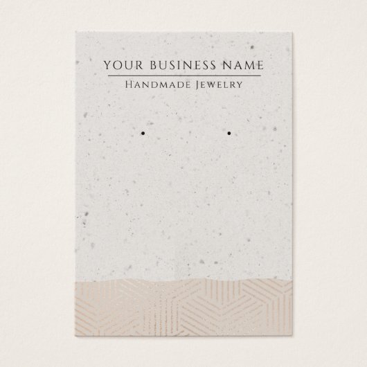 Rose Gold Geometric Modern Earring Display Cards (Vorderseite)