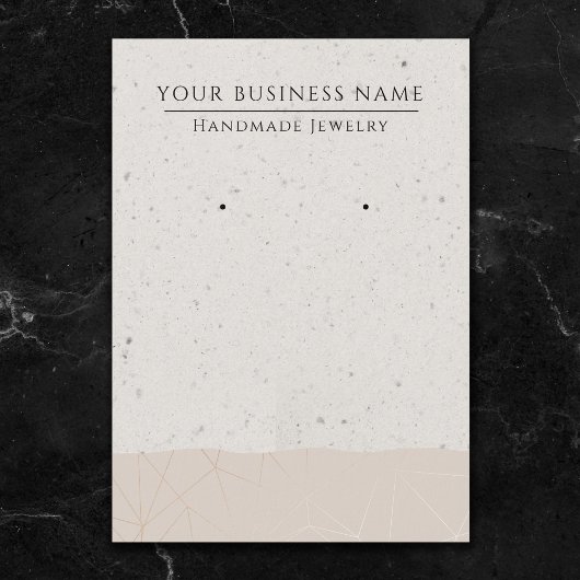 Rose Gold Geometric Modern Earring Display Cards