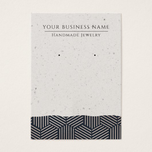 Rose Gold Geometric Modern Earring Display Cards (Vorderseite)